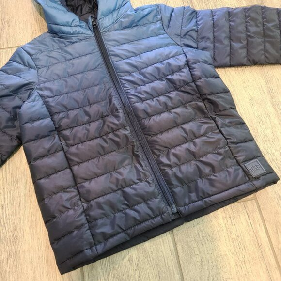 Gap kids boys blue ombre lightweight puffer winter jacket size XS - Picture 4 of 7